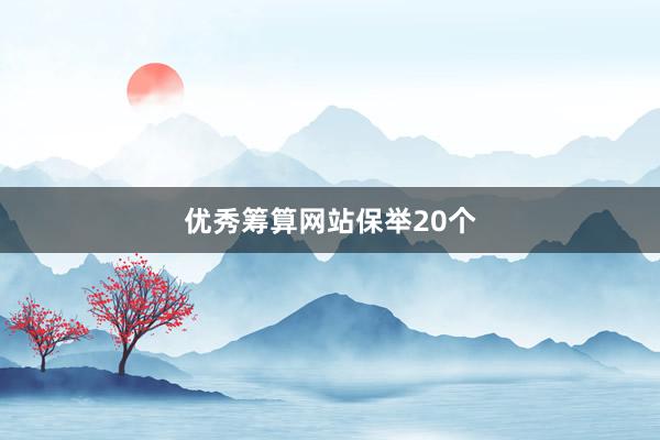 优秀筹算网站保举20个